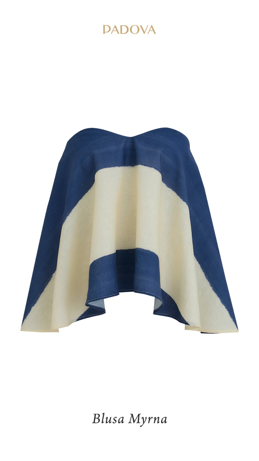 Myrna Blouse Blue Ivory